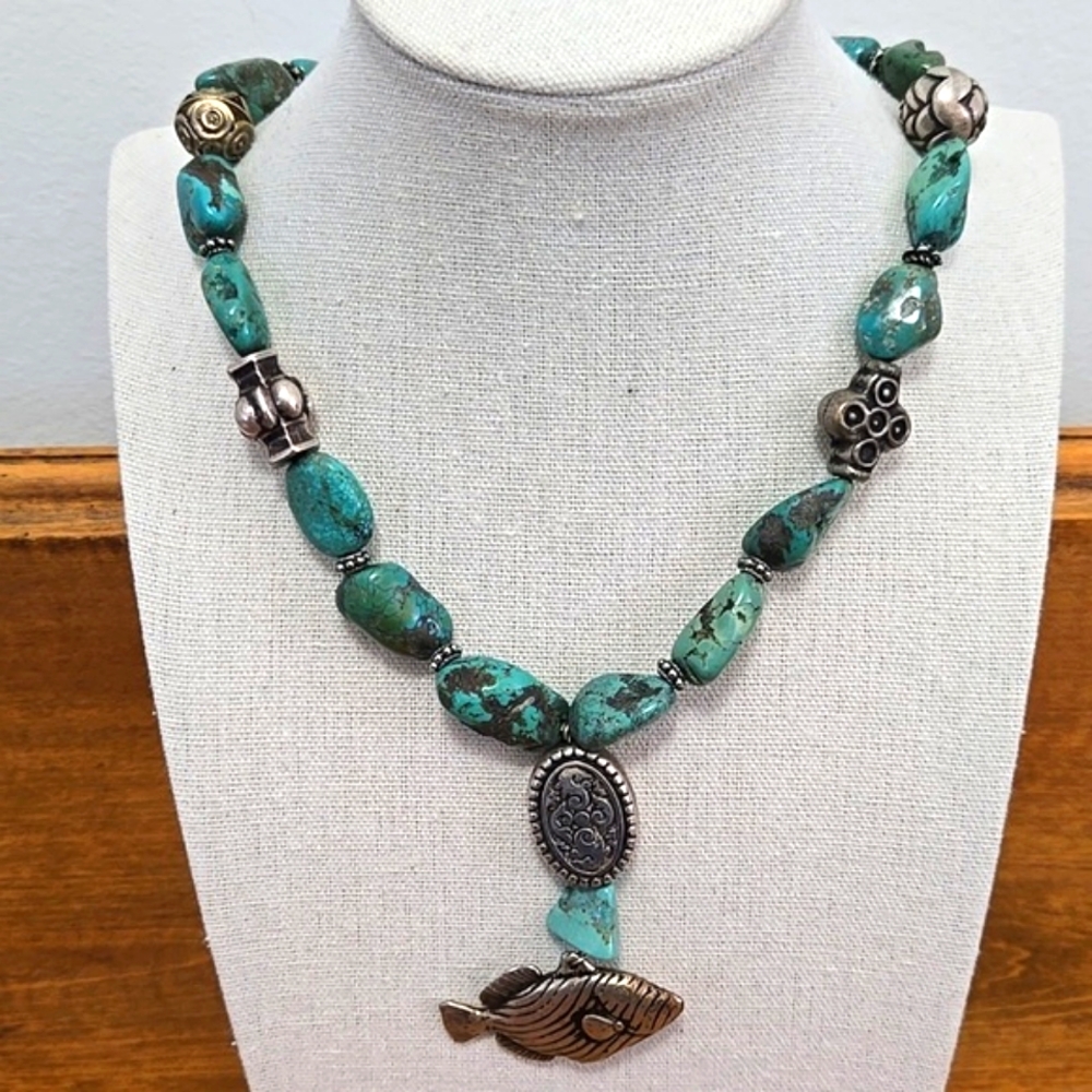 Turquoise Nugget Necklace